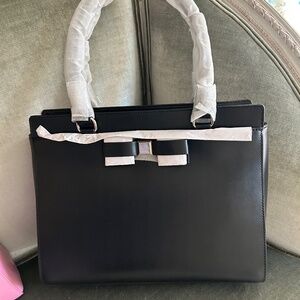 Kate Spade Montford Park Jovie Black smooth Leather Large satchel NWT
